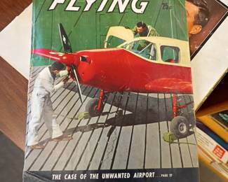 vintage magazine collection of Flying magazines, guns, and more 50s-80s