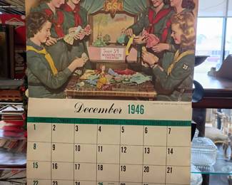 vintage girl scout calendar 1946