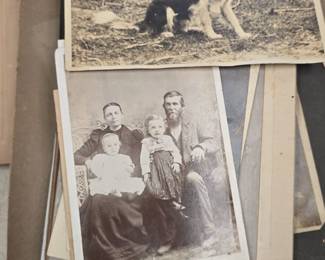 antique photo collection with tin types, frames, etc etc 1880-1930s