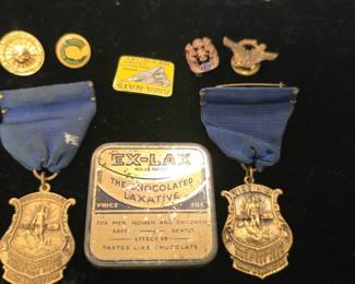 Vintage badges, pins and more.