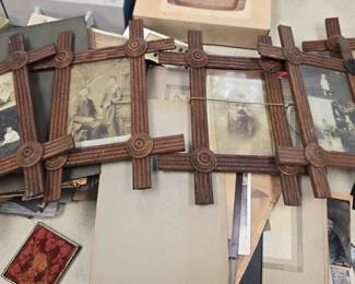 antique photo collection with tin types, frames, etc etc 1880-1930s