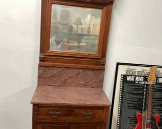 Antique Dresser Wash Table with Mirror