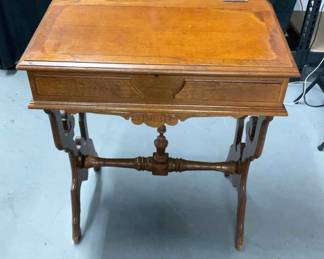 Antique Wooden Schoolmasters Desk