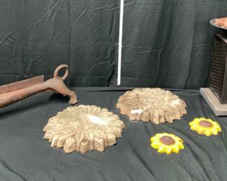 Propane Fire Pit, Sunflower Wall Plaques Stepping Stones, Boot Scraper