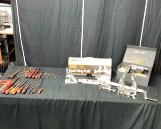 Electric Drill, Bench Vise Wood Carving Tools