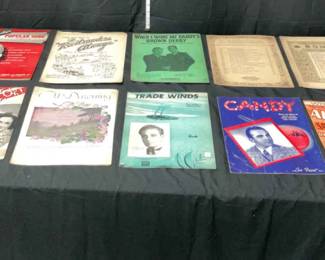 42 Pieces of Vintage Sheet Music