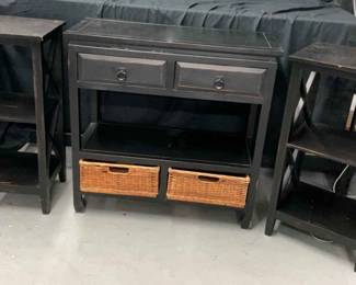 2 Side Tables a Console Table