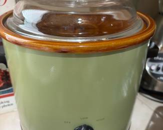 1970s Rival Avocado Green Electric Slow Cooker Crock Pot