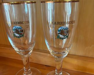 Pair of Maredsous Belgian Ale Beer Glasses
