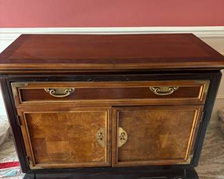Broyhill Burl Ming Dynasty Premier Collection Buffet/Bar Cabinet