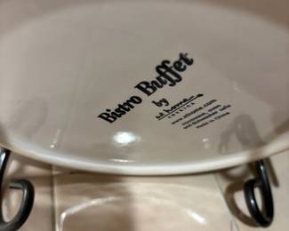 At Home White Ceramic Bistro Buffet Casserole Dish