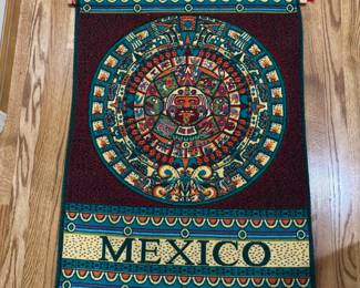 Mexico Aztec Calendar Tapestry 