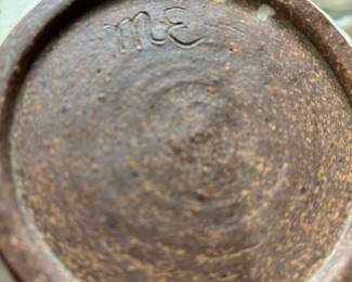 Studio Pottery Honey Pot Signed ME