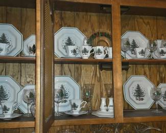 Christmas tree glassware 