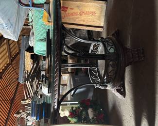 Table with glass $50