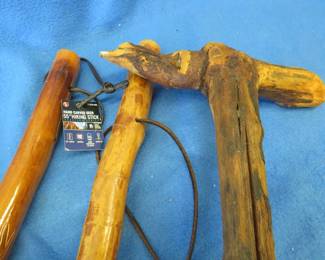 Lot 201. Three walking sticks