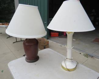 Lot 331. Three table lamps