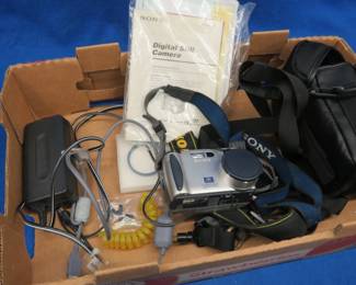 Lot 239. Sony DSC-S70 camera with accessories