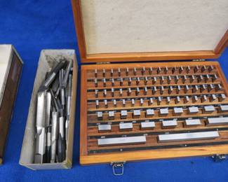 Lot 143. Gauge block set and some taps