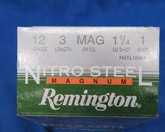 Lot 315. 25 Remington 12-gauge Nitro Steel 3" #1 shot.