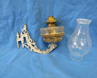 Lot 267. Wall mount kerosene lantern with chimney. No mounting bracket.