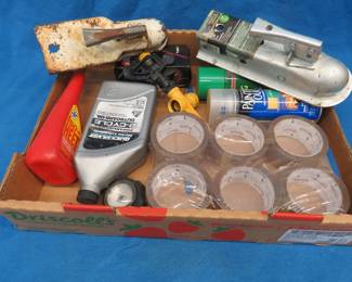 Lot 381. 2" and 1 7/8" couplers, shipping tape, spray paint, and more