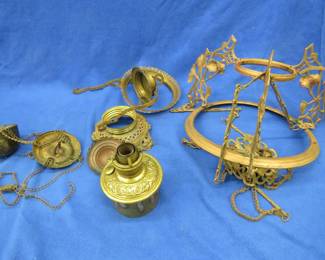 Lot 63. Hanging lamp pieces