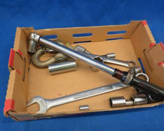 Lot 141. Wrenches, sockets, and more