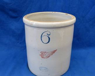 Lot 218. 6-gallon Redwing crock