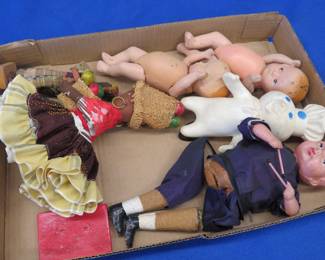 Lot 221. Old dolls