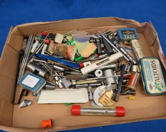 Lot 167. Machining tools including collets, drill bits, and more