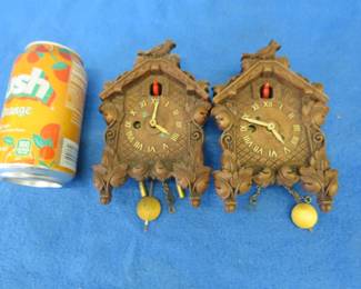 Lot 260. Two wind-up Keebler clocks. One working and one non-working. No keys included.