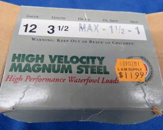 Lot 316. 20 Mixed 12-gauge, steel-shot rounds