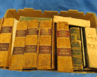 Lot 60. 1889 American Biographies set of books in poor condition