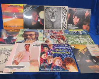 Lot 430. 12 LPs including Elton John, The Allman Brothers, Bob Seger Night Moves, Santana, The rolling Stones, ZZ Top, and more.