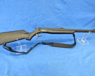Lot 11. Connecticut Valley Arms Wolf 50-cal. black powder rifle with sling and supplies. SN 61-13-012199-08