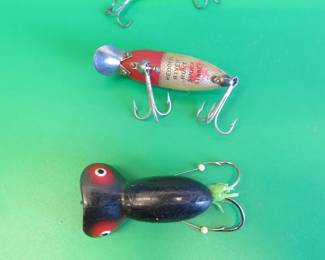Lot 80. Vintage Burke 2 3/8" Bassassin Flex Plug, Heddon River Runt Spook Sinker, and a Super Sonic