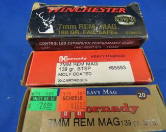 Lot 327. 42 mixed 7mm Rem Mag rounds