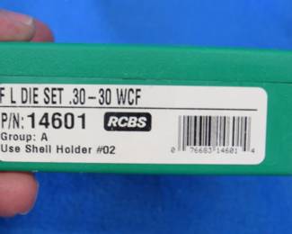 Lot 210. RCBS F L Die Set .30-30 WCF