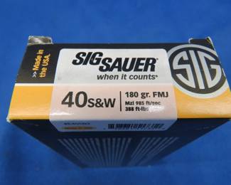 Lot 317. 50 SIG Sauer 40 S&W rounds. 180-grain FMJ.