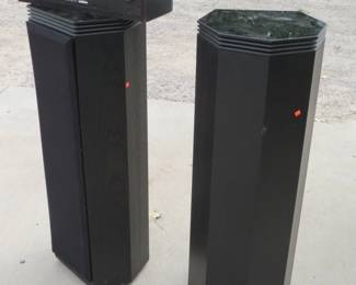 Lot 422. Two 40"H model 520 JBL speakers plus a small JBL speaker