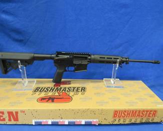 Lot 12. Bushmaster semi-automatic 5.56 NATO rifle, Model XM15-E25 in the original box. Does not have any magazines or paperwork. S/N: BNV000885