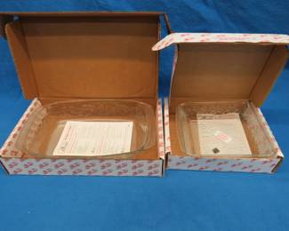 Lot 388. Two NIB Princess House Fantasia crystal baking dishes