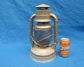Lot 408. Dietz No. 2 D-Lite barn lantern. Globe is cracked.