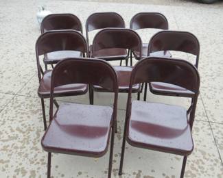 Lot 322. Eight card table chairs