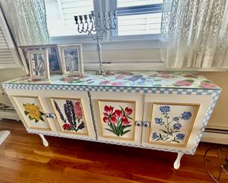 Custom hand-painted Mackensey Childs cabinet