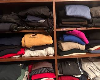 Men’s designer sweaters, golf shirts and more