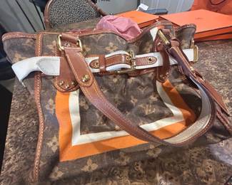 Authentic Vintage Louis Vuitton  Monogram Tisse Rayure Handbag