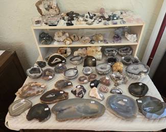 Variety of rock and mineral specimens
