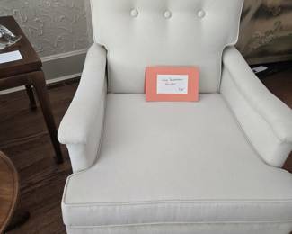 Newly reupholstered arm chair